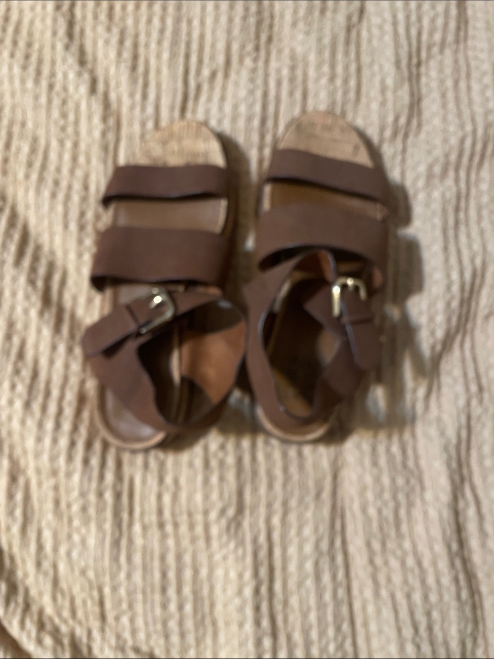 Naturalizer Brown Double-Strap Women's Sandals